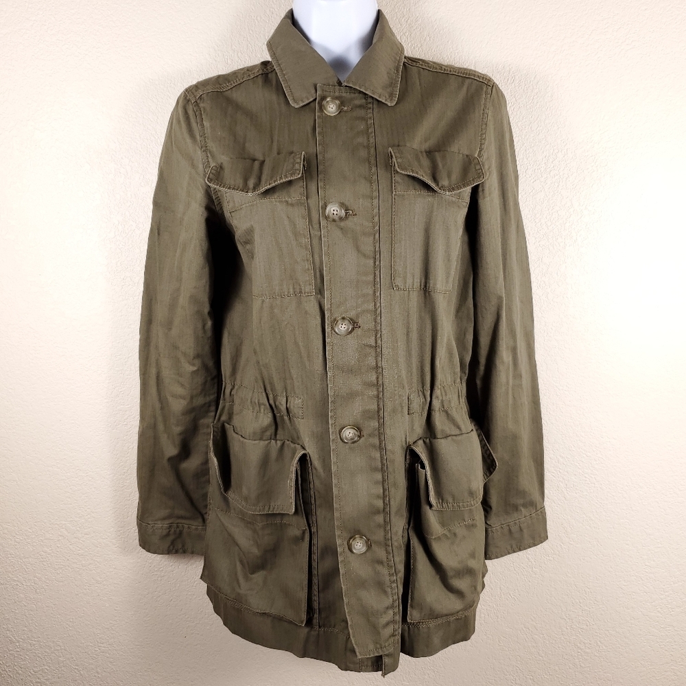 J. Crew Womens XXS Green Utility Parka Jacket Removable Hood